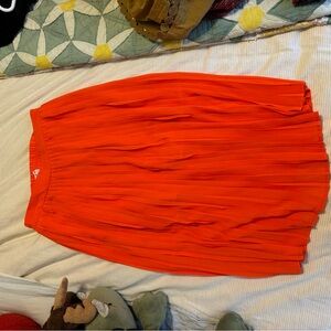 Pleated Orange Women's Skirt